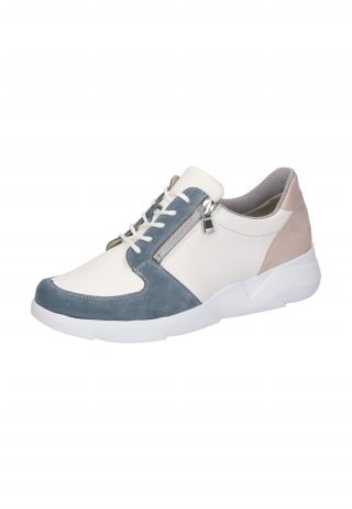Waldlaeufer K-Funky denim weiss apricot - Weiß Waldlaeufer K-Funky denim weiss apricot - Weiß