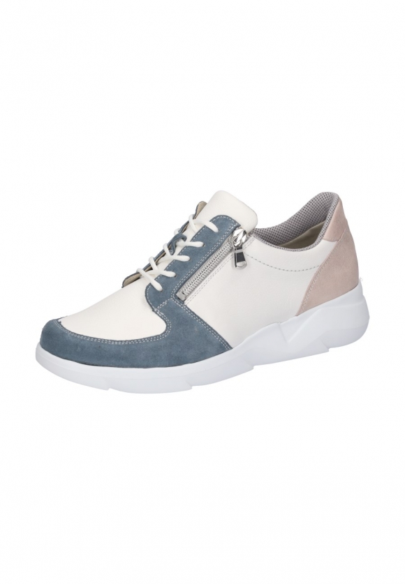 Waldlaeufer K-Funky denim weiss apricot - Weiß Waldlaeufer K-Funky denim weiss apricot - Weiß