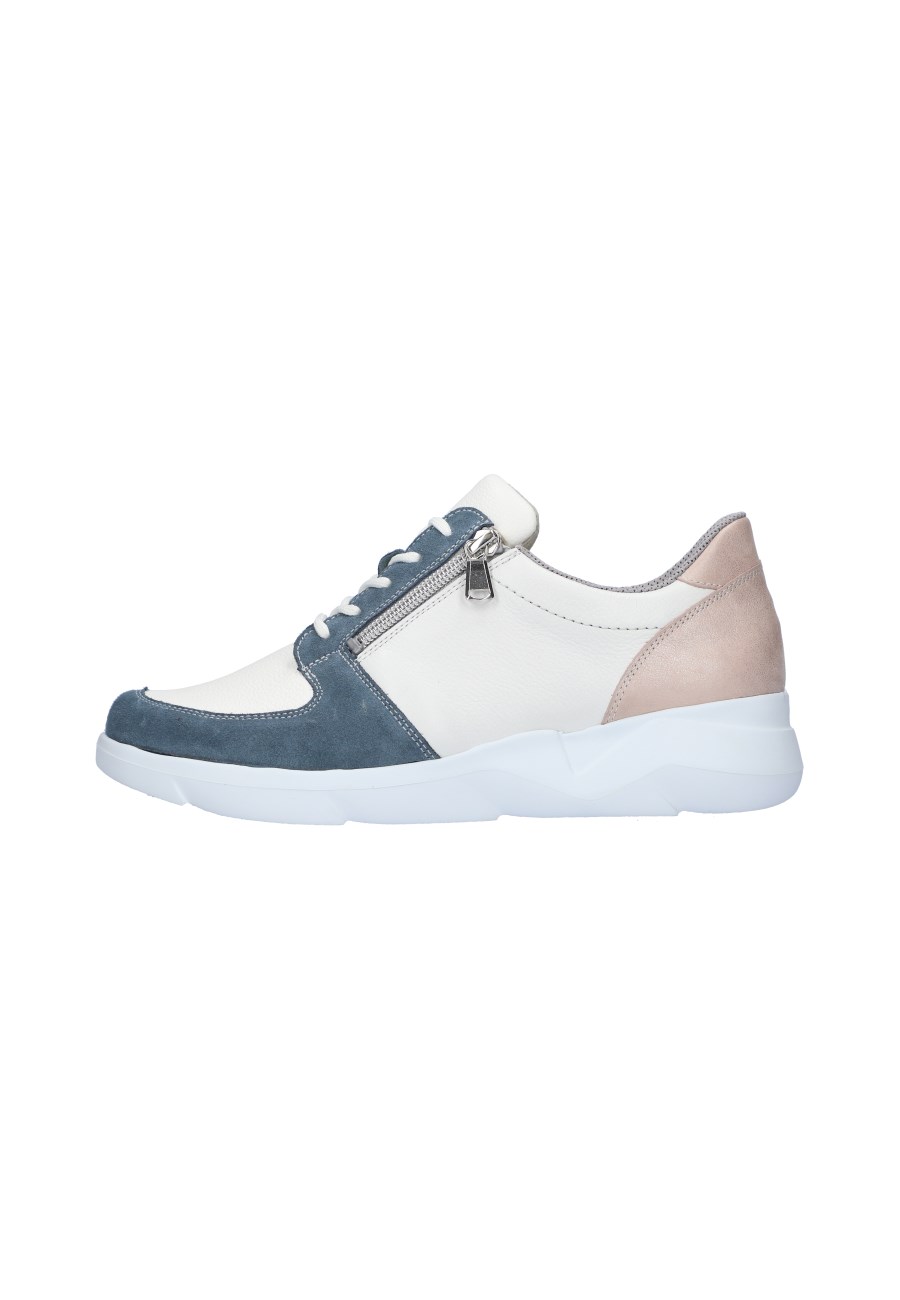 Waldlaeufer K-Funky denim weiss apricot - Weiß